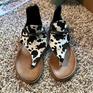 cow print sandals